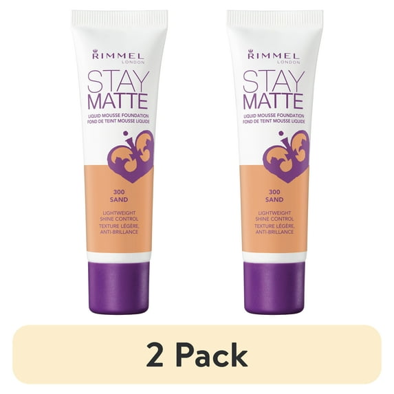 (2 pack) Rimmel London Stay Matte Liquid Foundation, Sand, 1 oz