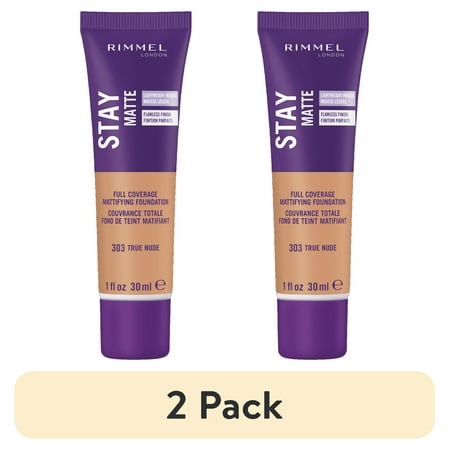 (2 pack) Rimmel London Stay Matte Liquid Foundation, True Nude, 1 oz