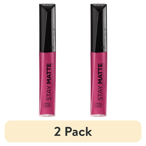 (2 pack) Rimmel London Stay Matte Liquid Lip Colour, Heartbeat, 0.21 oz