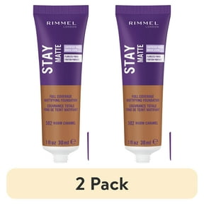 (2 pack) Rimmel London, Stay Matte Liquid Mousse Foundation, Warm Caramel, 30 ml