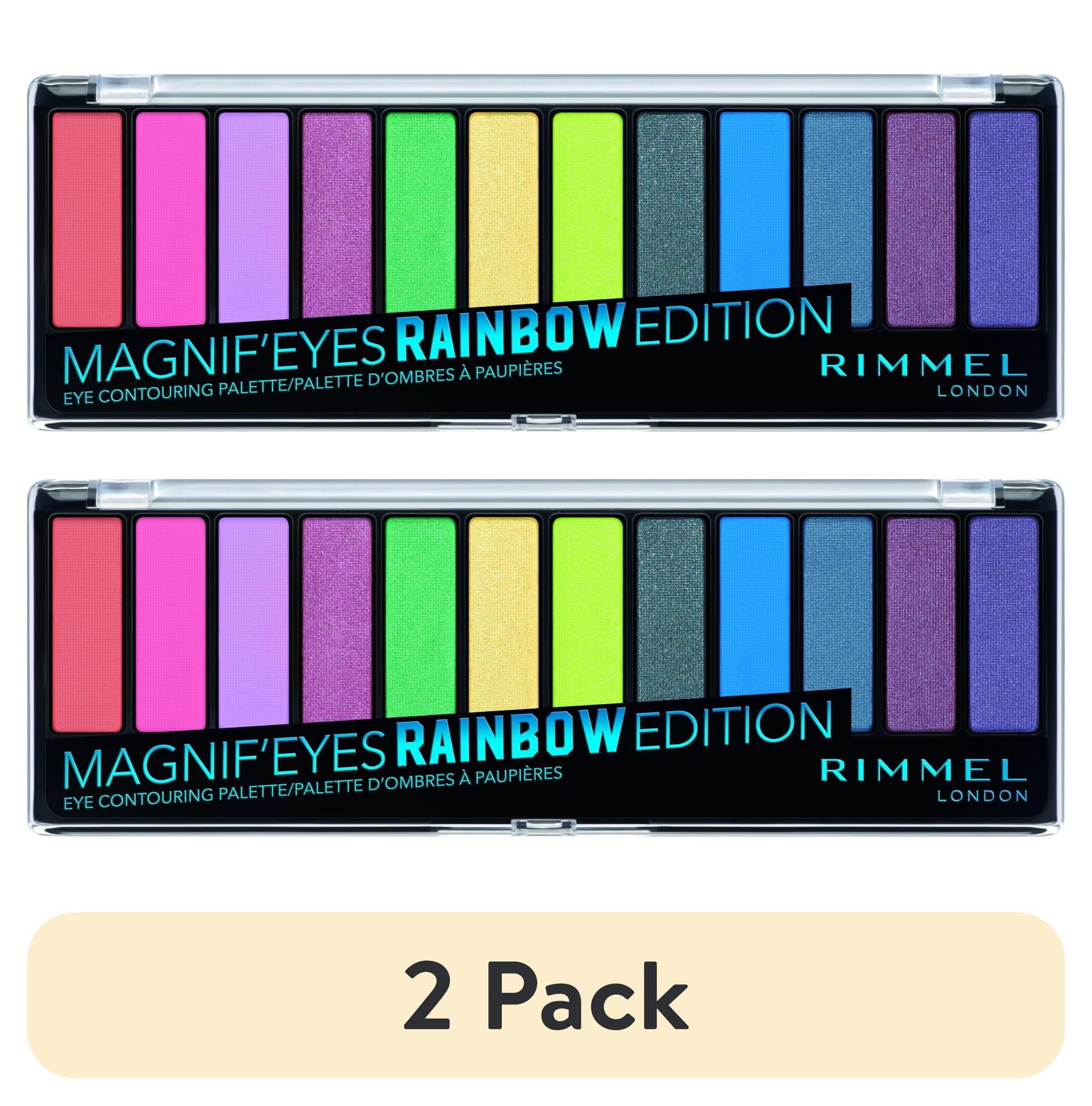 (2 pack) Rimmel Magnif'eyes Eyeshadow Palette, Rainbow, 0.5 oz