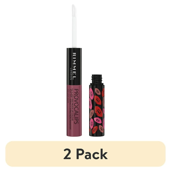 (2 pack) Rimmel Provocalips 16HR Kiss Proof Lip Colour, Lazy Daze