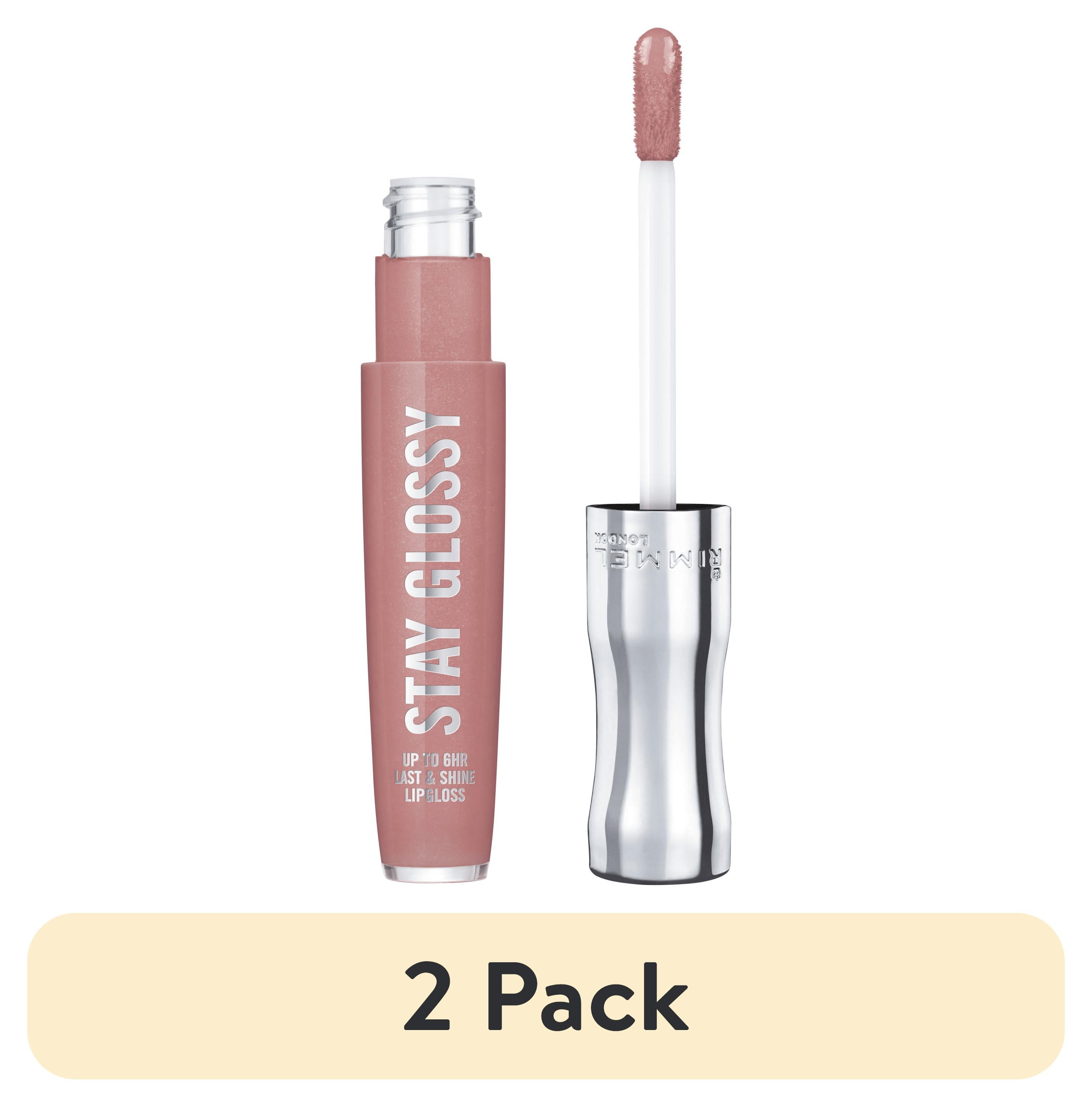 (2 pack) Rimmel Stay Glossy Lip Gloss, Blushing Belgraves, 0.18 oz