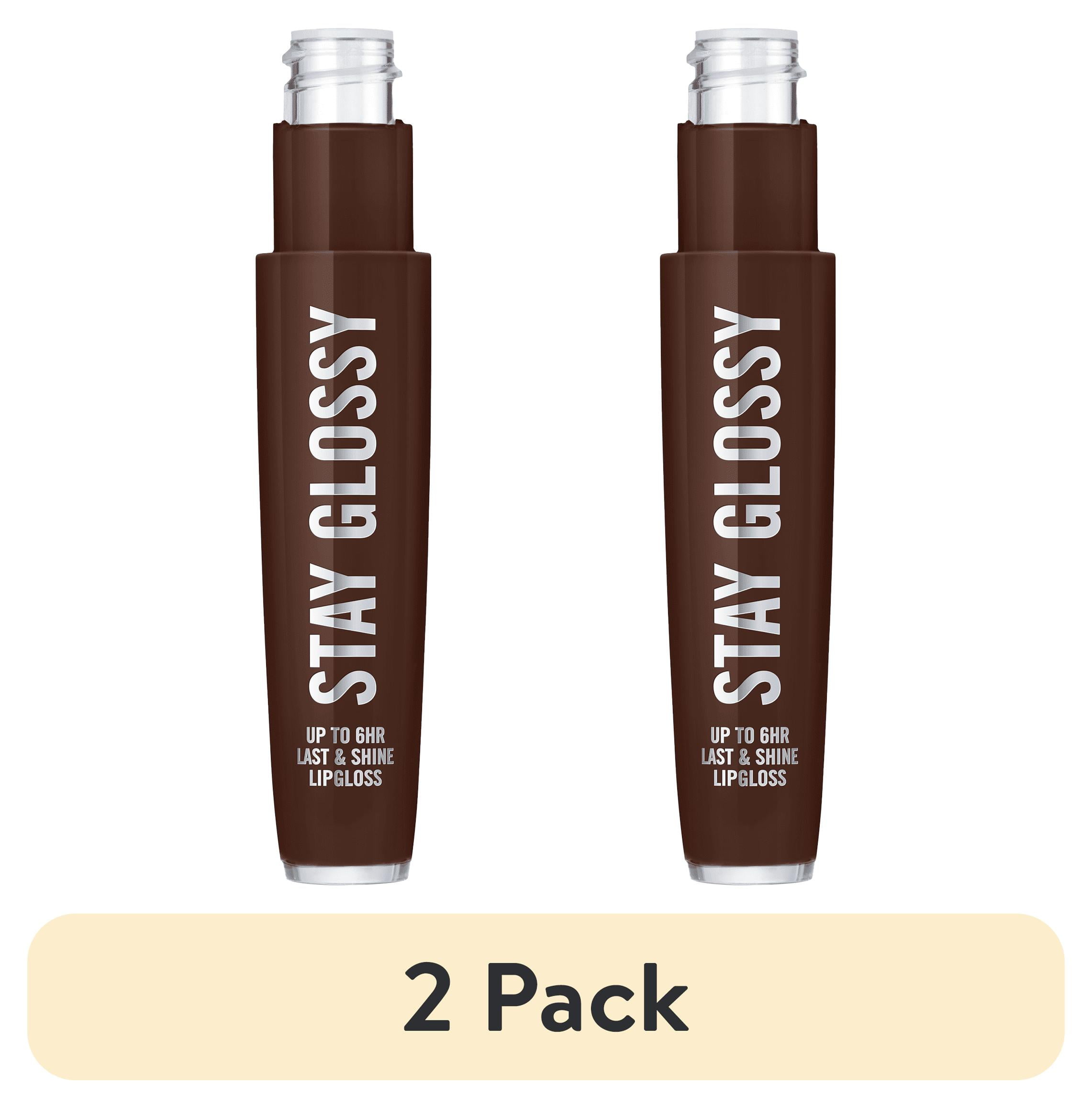 (2 pack) Rimmel Stay Glossy Lip Gloss, Cocoa Kiss 435, 0.18 fl oz