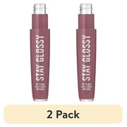 (2 pack) Rimmel Stay Glossy Lip Gloss, Date Night, 0.18 oz