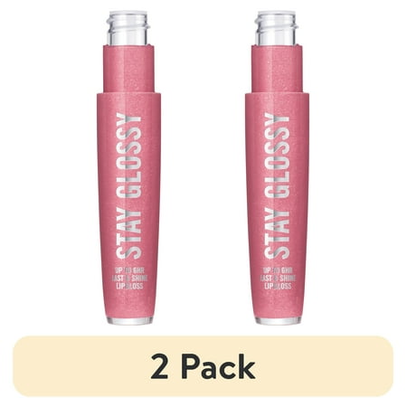 (2 pack) Rimmel Stay Glossy Lip Gloss, Flower Power, 0.18 oz