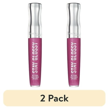 (2 pack) Rimmel Stay Glossy Lip Gloss, Grapevine Groove, 0.18 oz