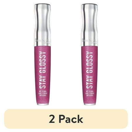 (2 pack) Rimmel Stay Glossy Lip Gloss, Grapevine Groove