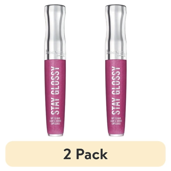 (2 pack) Rimmel Stay Glossy Lip Gloss, Grapevine Groove