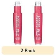 (2 pack) Rimmel Stay Glossy Lip Gloss, Reday to Flamingle, 0.18 oz