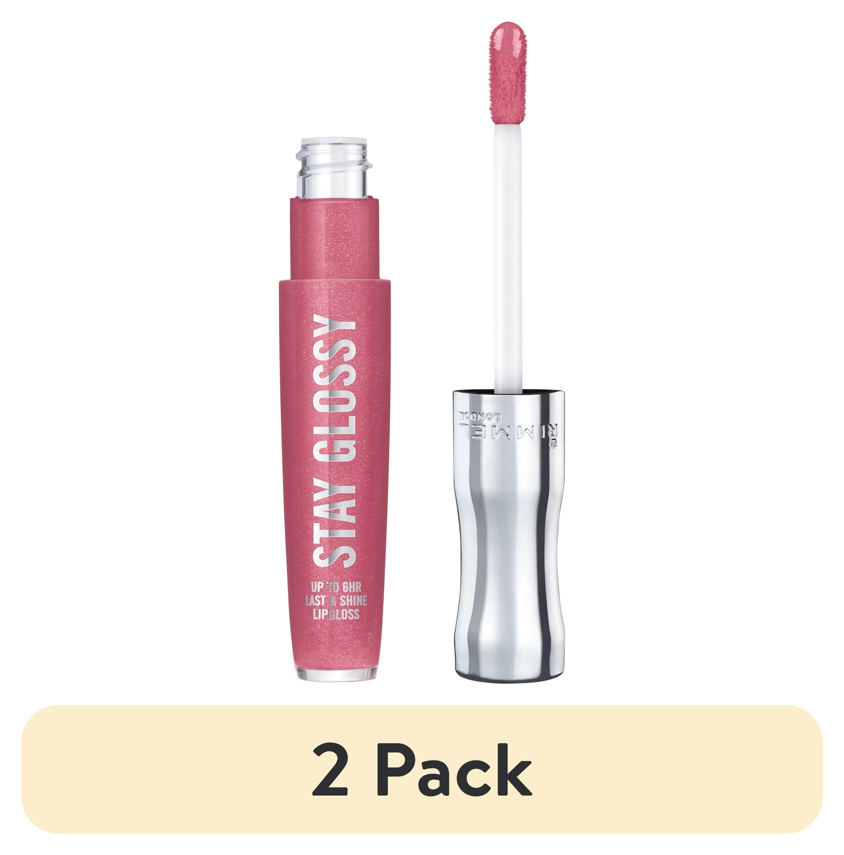 (2 pack) Rimmel Stay Glossy Lip Gloss, Stay My Rose, 0.18 oz