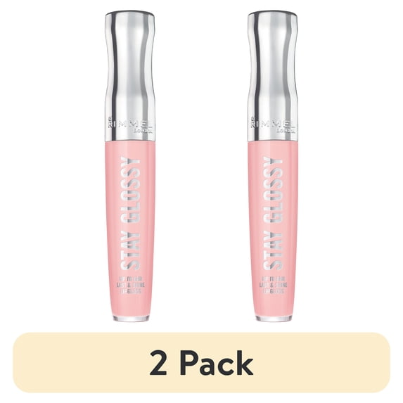 (2 pack) Rimmel Stay Glossy Lip Gloss, Sundae Best