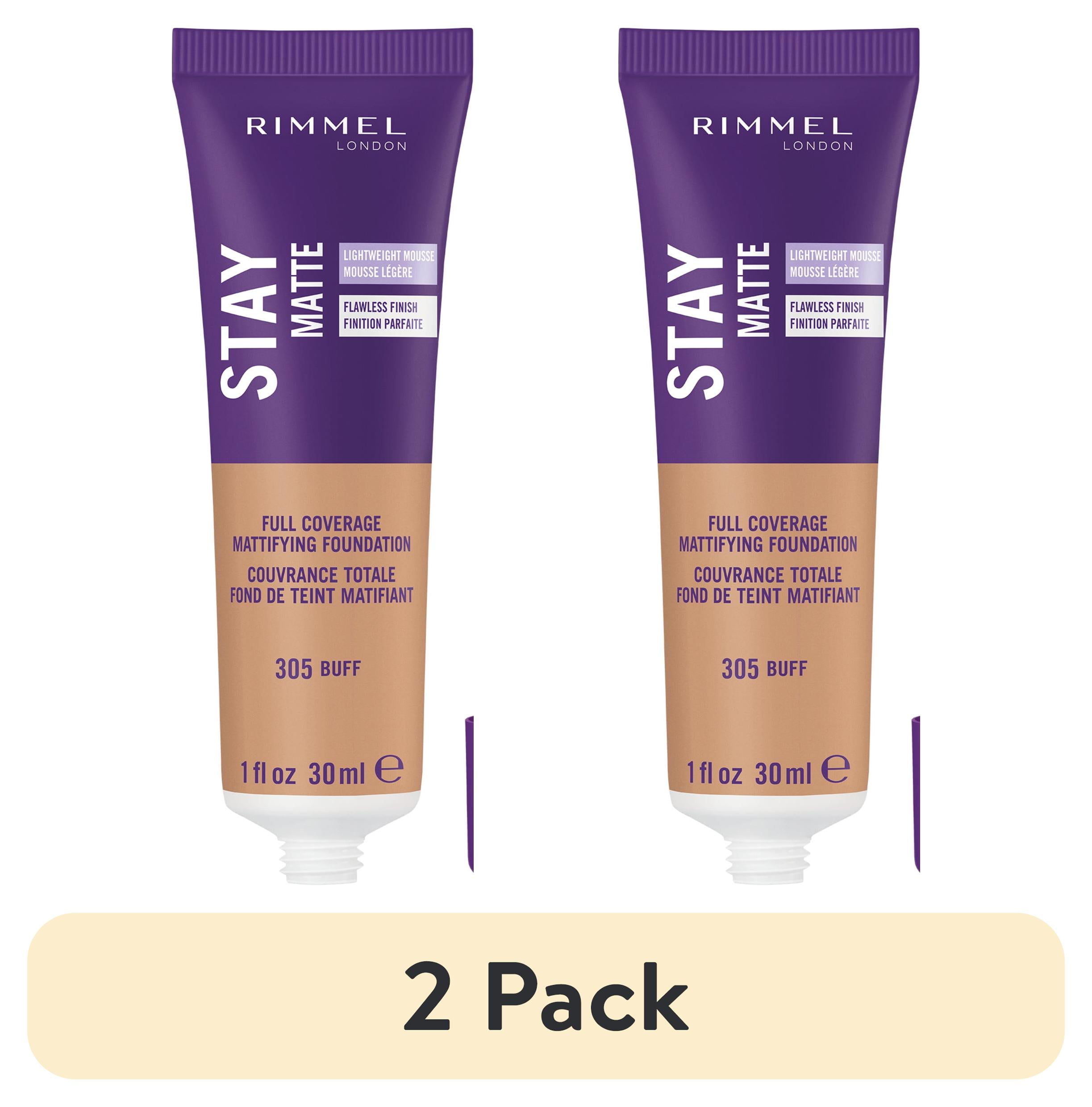 (2 pack) Rimmel Stay Matte Foundation, Buff, 1 fl oz