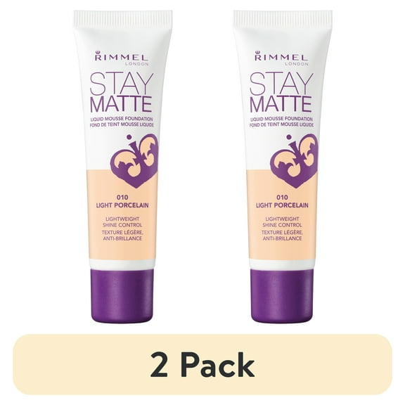 (2 pack) Rimmel Stay Matte Foundation, Light Porcelain
