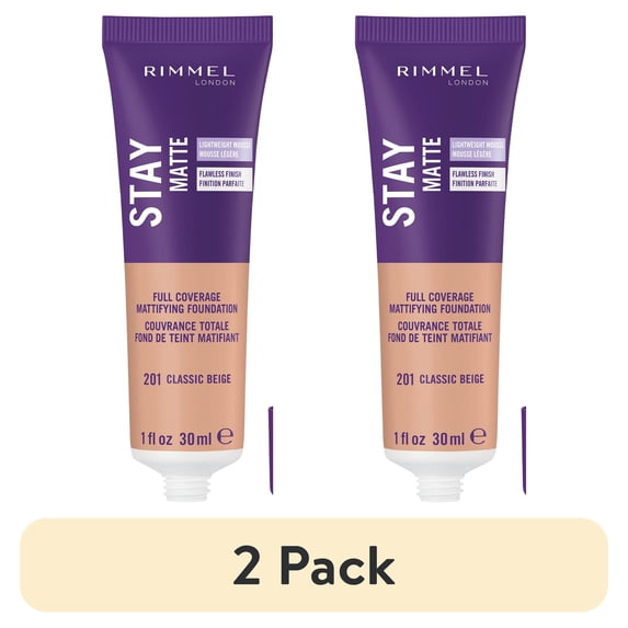 (2 pack) Rimmel Stay Matte Foundation, Sun Beige