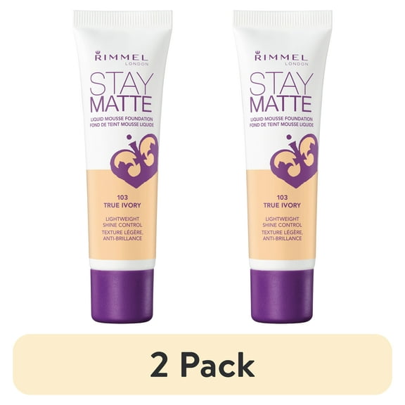 (2 pack) Rimmel Stay Matte Foundation, True Ivory