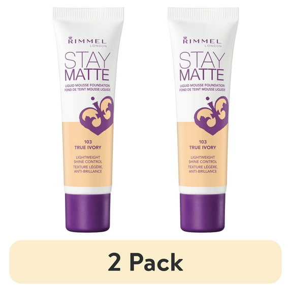 (2 pack) Rimmel Stay Matte Foundation, True Ivory