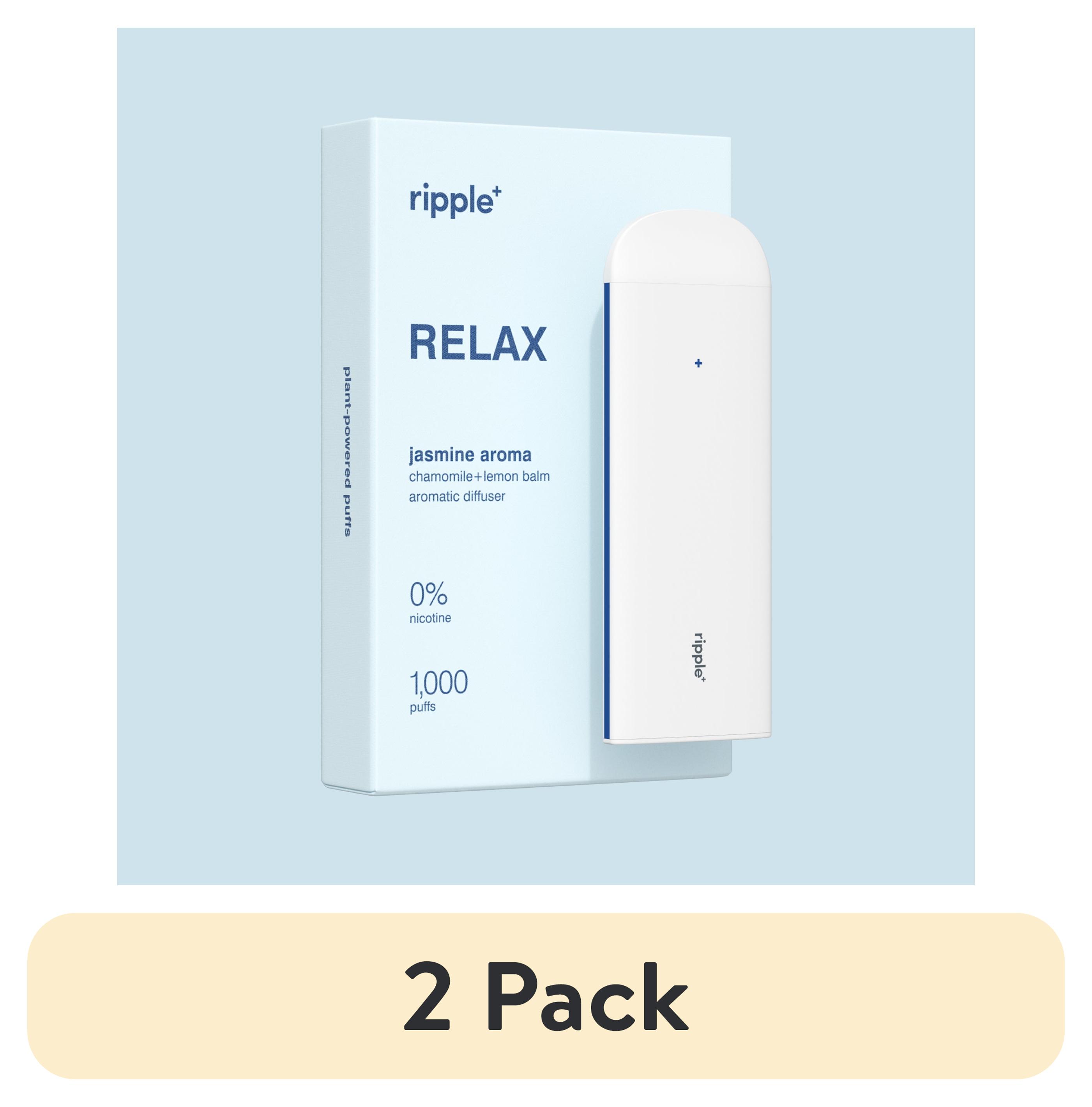 (2 pack) Ripple Relax, Jasmine 0% Nicotine Diffuser, Chamomile & Lemon ...