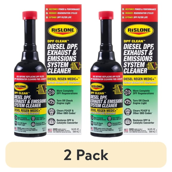 (2 pack) Rislone DPF Clean Diesel DPF, Exhaust & Emissions System Cleaner, 16.9 Fl oz