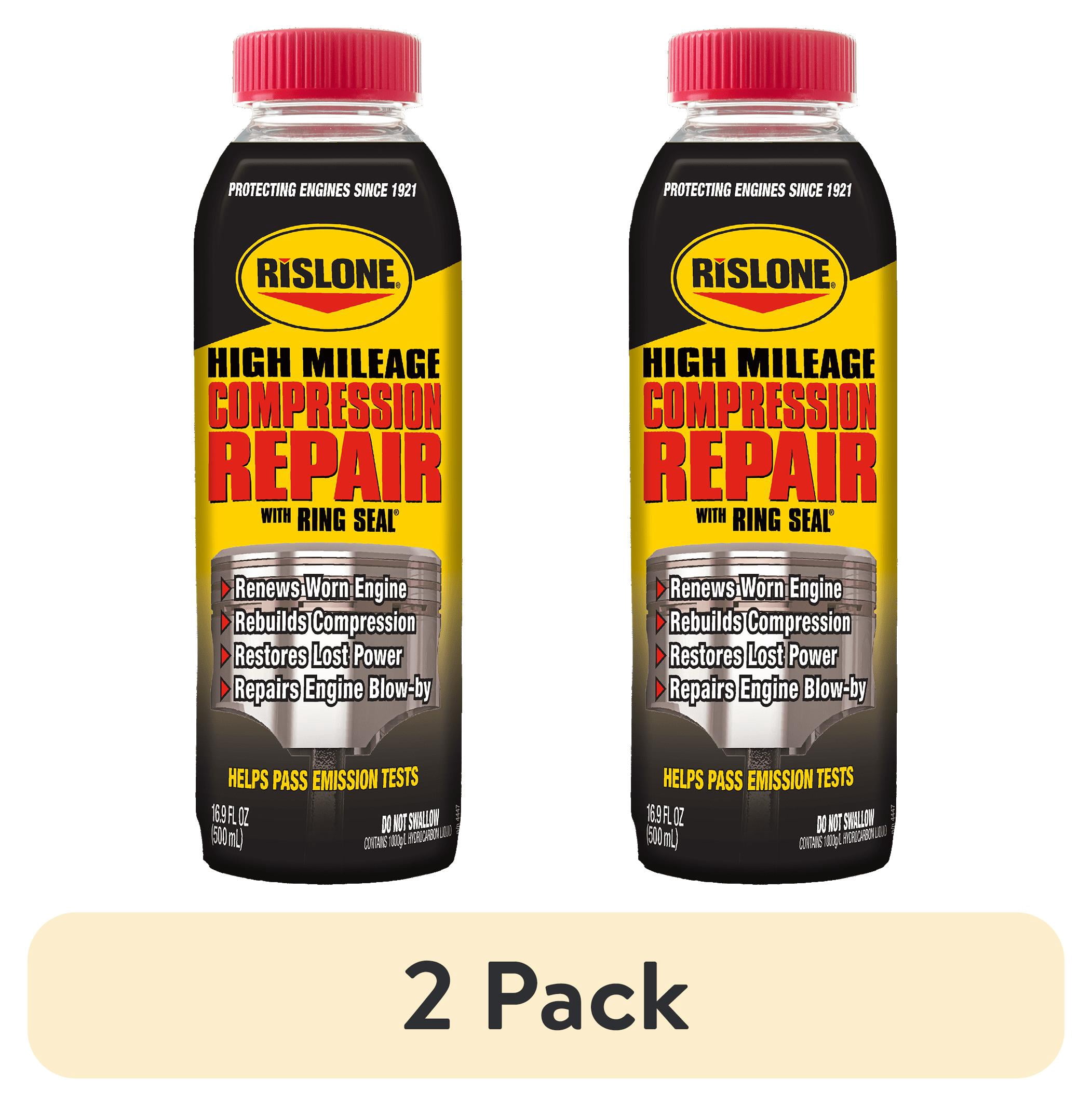 (2 pack) Rislone High Mileage Compression Repair Oil 4447, Automotive Additives, 16.9 oz