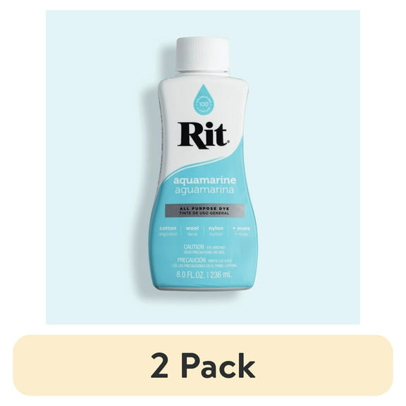 (2 pack) Rit, All Purpose Liquid Dye, Aquamarine, 8 fl oz