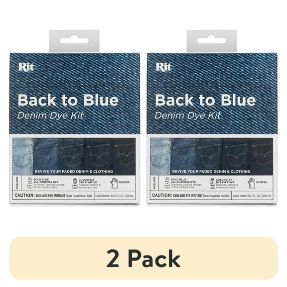 (2 pack) Rit Back to Blue Denim Dye Kit