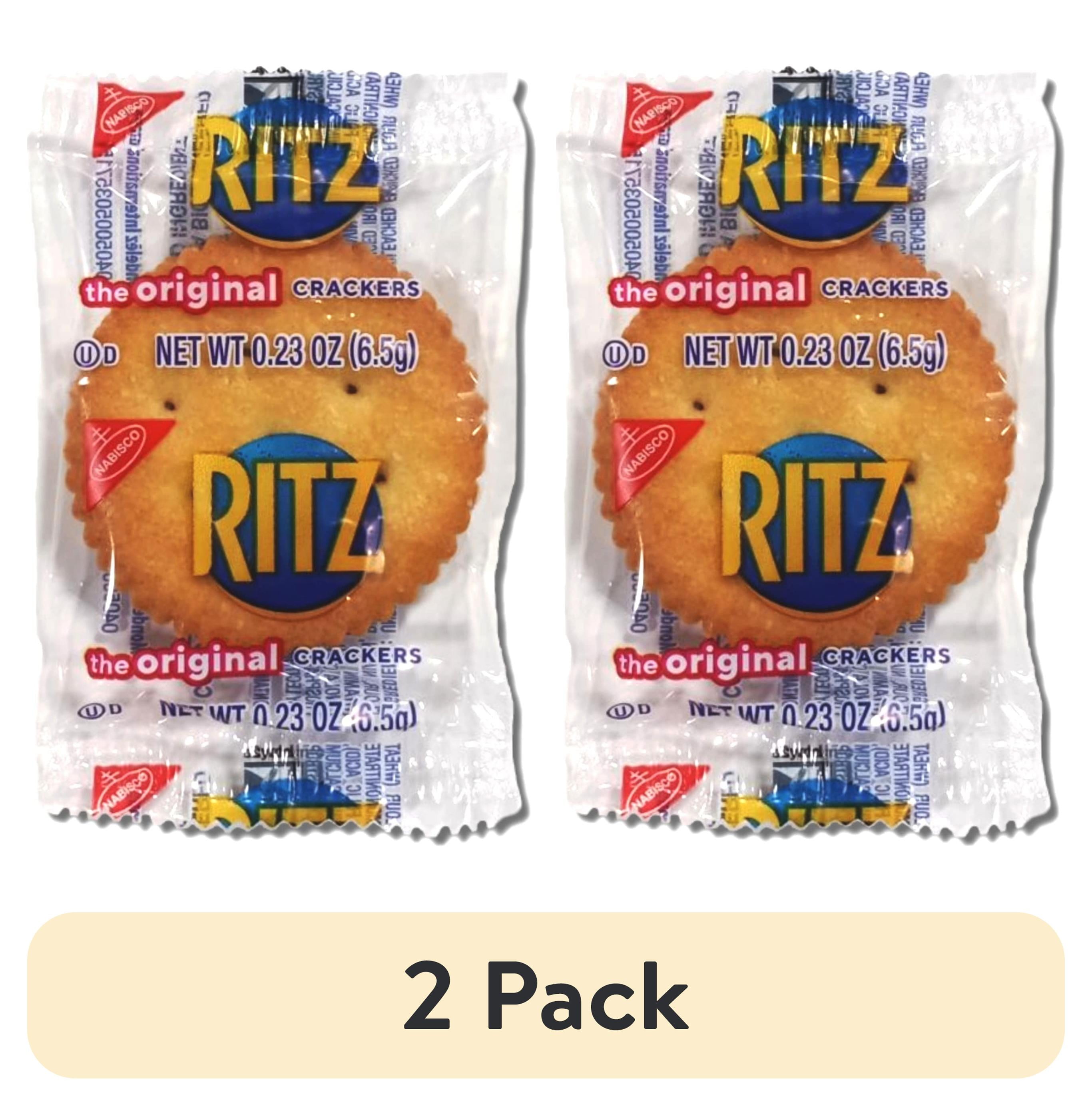 (2 pack) Ritz Individually Wrapped Buttery Crackers Value Pack   2 Count | Pack of 50 (100 Total Crackers)