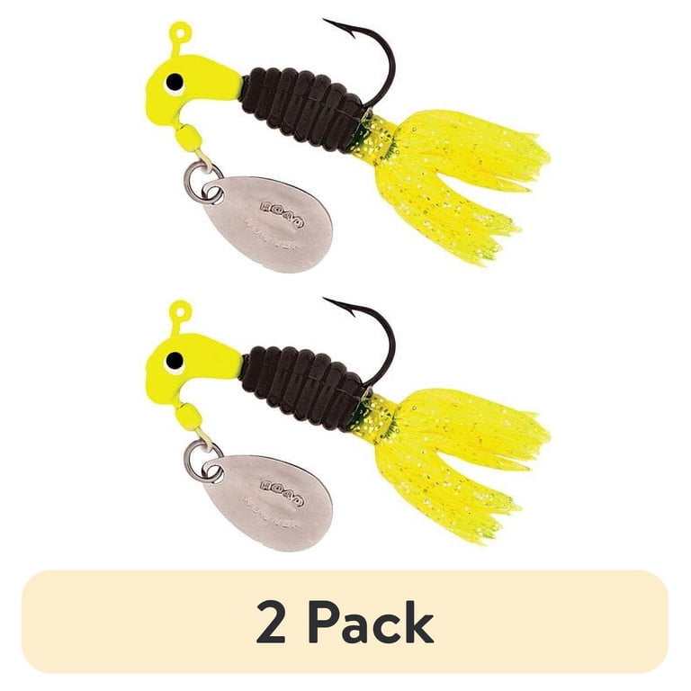 2 pack) Road Runner Crappie Tamer, Chartreuse/Black Sparkle