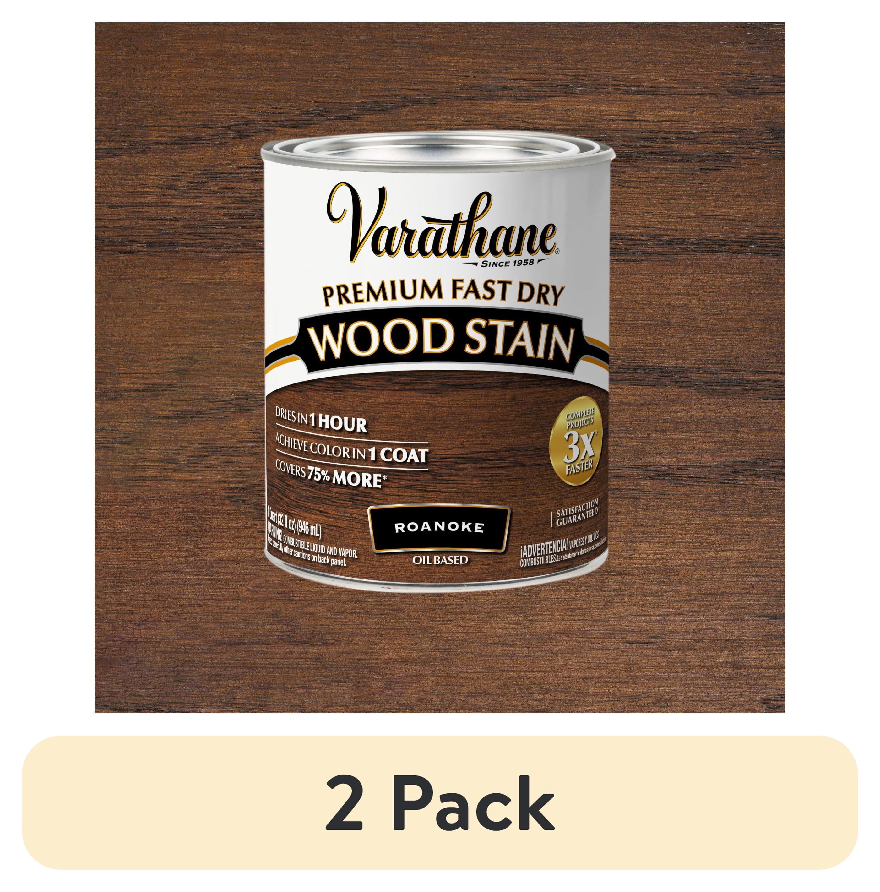 (2 pack) Roanoke, Varathane Premium Fast Dry Wood Stain-370721, Quart