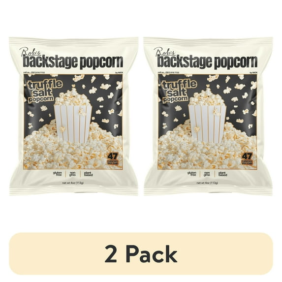 (2 pack) Rob's Backstage Popcorn, Gluten-Free, Truffle Salt, 4 oz