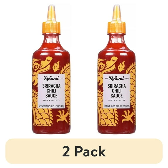 (2 pack) Roland Sriracha Chili Sauce, Allergens Not Contained, 17 Ounces
