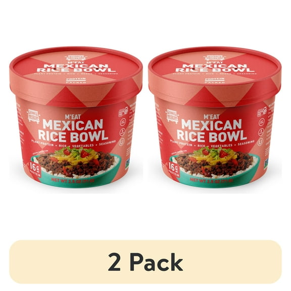 (2 pack) RollinGreens Plant-Based Mexican Rice Bowl, 2.5oz Bowl, 1 Count