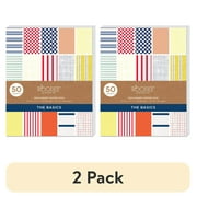 (2 pack) Roobee by Mara Mi Multicolor Bright and Bold Paper Pad, 50 Sheets, 25 Designs