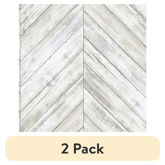 (2 pack) RoomMates Chevron Stone Peel and Stick Wallpaper
