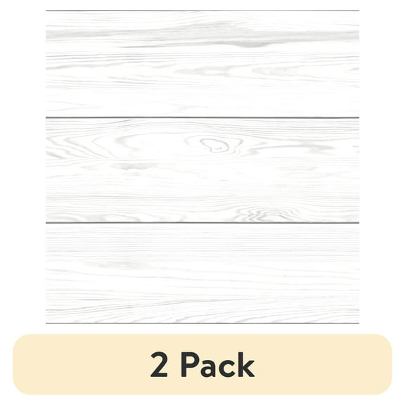 (2 pack) RoomMates Gray Shiplap Peel and Stick Wallpaper, 20.5 inches x 18 feet, 1 roll