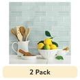 thumbnail image 1 of (2 pack) RoomMates StickTILES Aqua Seaglass Subway Peel and Stick Backsplash Tile, 10.5 inches X 10.5 inches, 1 of 10