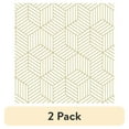 thumbnail image 1 of (2 pack) RoomMates Striped Hex Gold Peel and Stick Wallpaper, 1 Count, 1 of 17