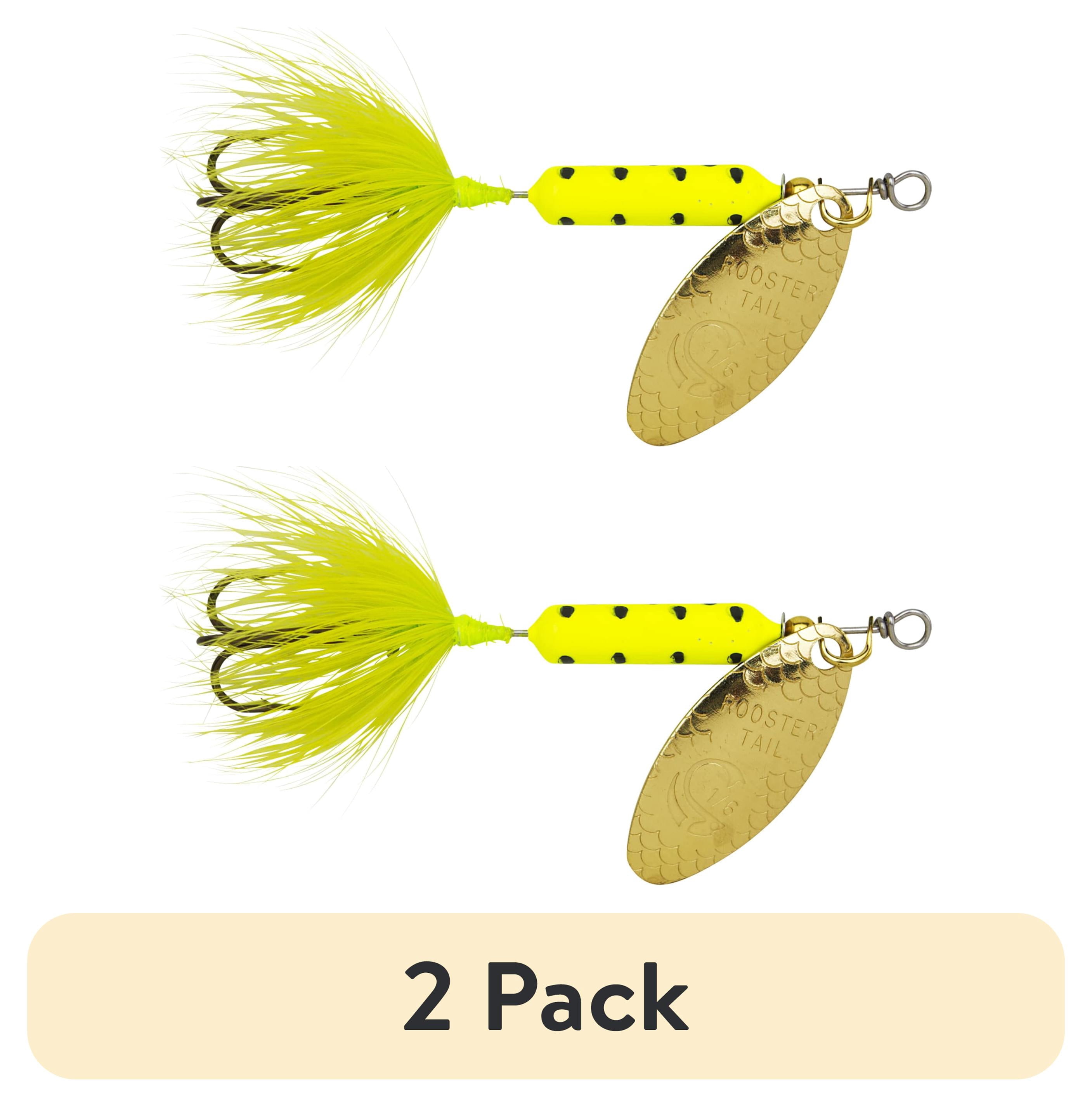 (2 pack) Rooster Tail, Chartreuse Dalmatian