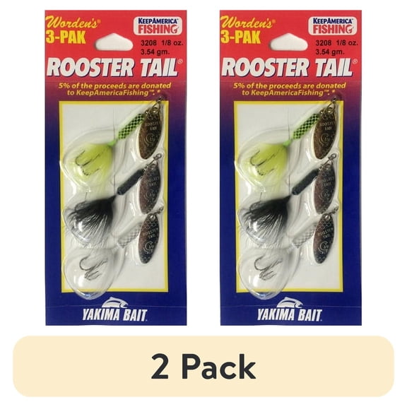 (2 pack) Rooster Tail Spinners, 3pk, Assortment S102