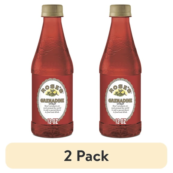 (2 pack) Roses Grenadine Syrup 12 OZ Bottle, | Perfect for Cocktails, Beverages, and Mixers