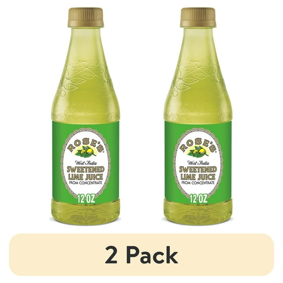(2 pack) Rose's Sweetened Lime Juice, 12 fl oz, Bottle