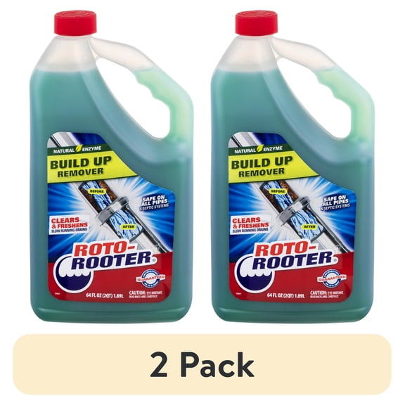 (2 pack) Roto-Rooter Drain Clog Remover, 64 Fluid Ounce