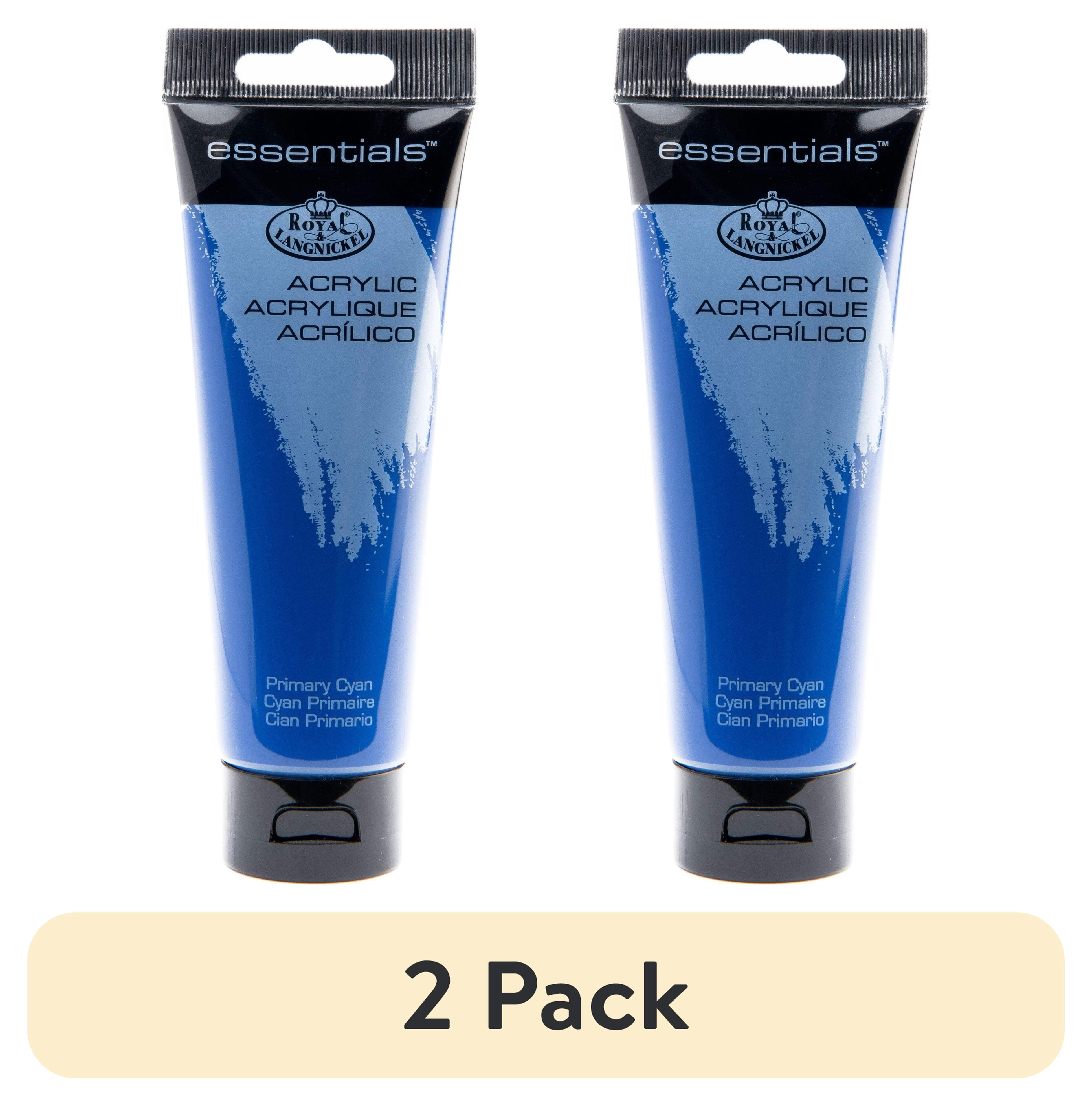 (2 pack) Royal & Langnickel Essentials 120ml  Primary Cyan Artist Acrylic Paint