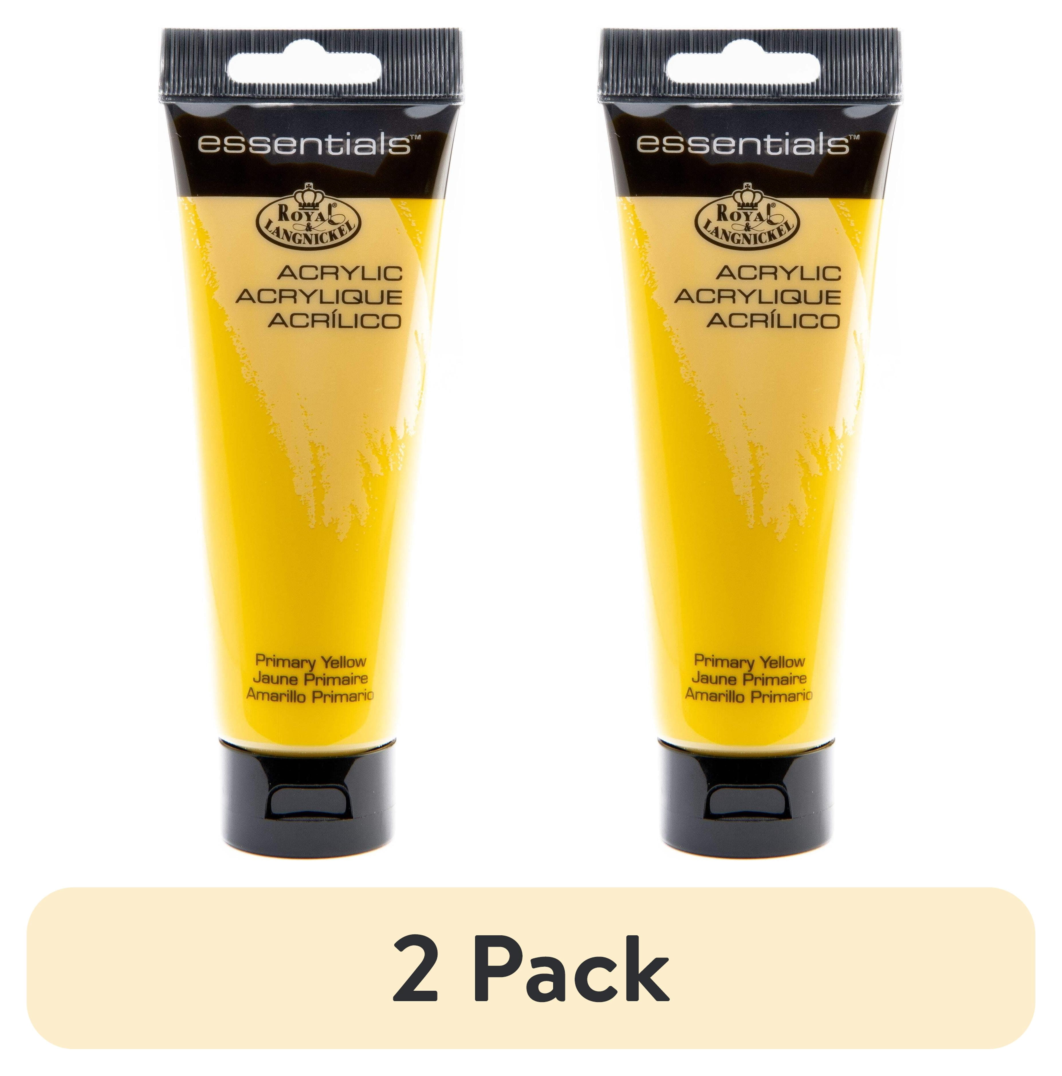 (2 pack) Royal & Langnickel Essentials 120ml Primary Yellow Artist Acrylic Paint