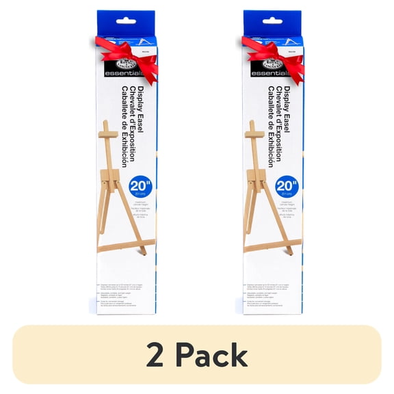(2 pack) Royal & Langnickel - Essentials Adjustable Tabletop Wood Easel, Tripod Display, 20" Max