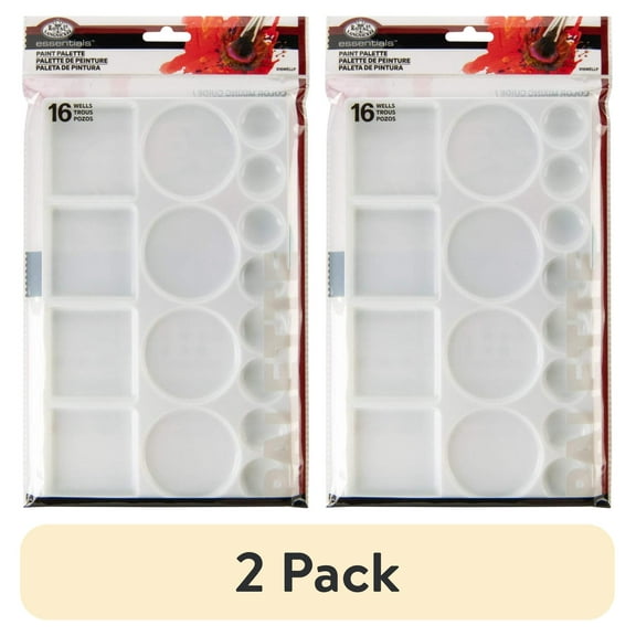 (2 pack) Royal & Langnickel - Essentials Artist 16 Well Palette for Painting and Crafting