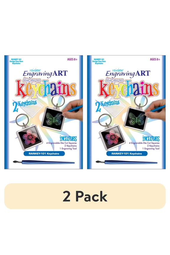 (2 pack) Royal & Langnickel Engraving Art™ Design Your Own Keychains - 7pc
