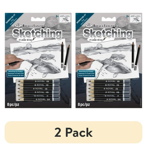 Royal & Langnickel Sketching Made Easy™ Whales 8pc