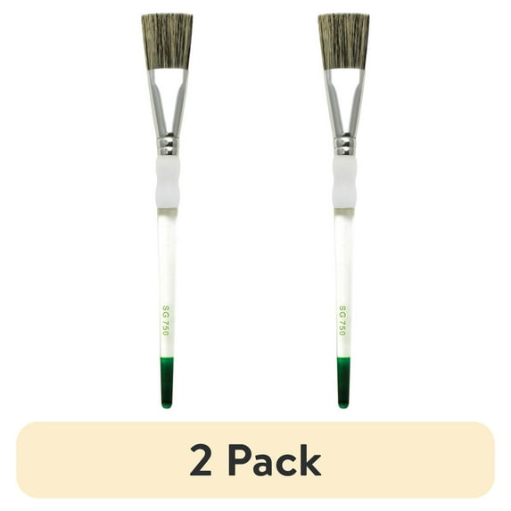 (2 pack) SG750 Series | Soft-Grip™ Standard Handle Natural Hair Glaze Brush