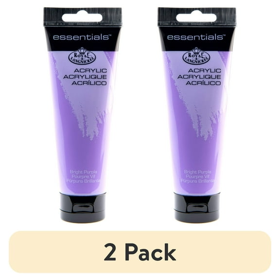 (2 pack) Royal & Langnickel Essentials Acrylic Paint - Bright Purple, 120ml